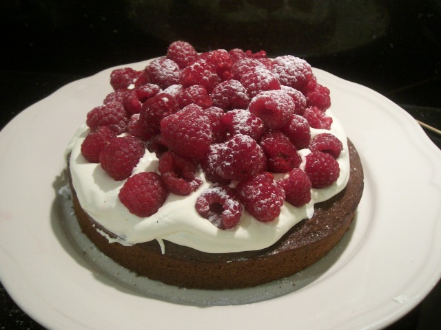 Chocolate and Raspberry Cream Cake!?